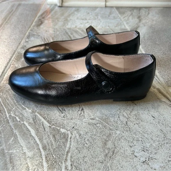 Camille Kids Black Leather Mary Janes, Size 36 EU, 4 US - Picture 3 of 11